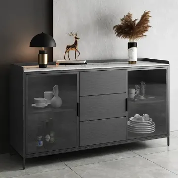 Show details for Lekan Modern Sideboard Cabinet Natural wood Picture of Lekan Modern Sideboard Cabinet Natural wood
