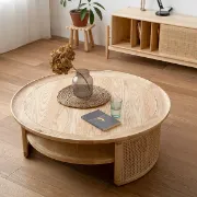 Picture of Krack Coffee table wood and rattan 