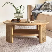 Picture of Krack Coffee table wood and rattan 