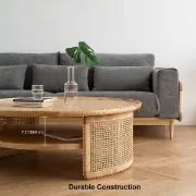 Picture of Krack Coffee table wood and rattan 