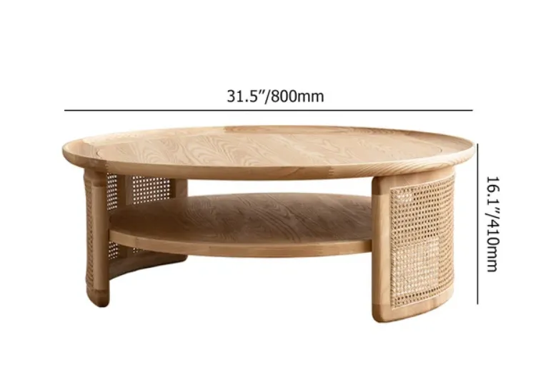 Picture of Krack Coffee table wood and rattan 