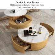 Picture of Doba coffee table natural wood with drawers 