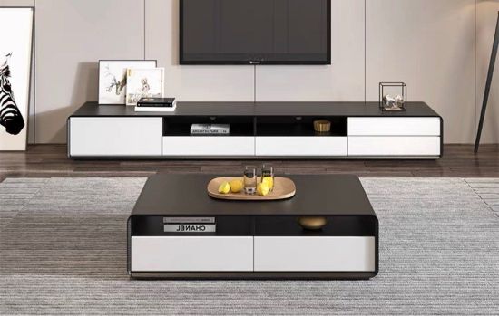 Picture of Helenville Modern Natural Wood Coffee Table - 4 drawers