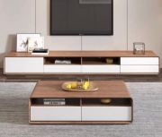 Picture of Helenville Modern Wood Coffee Table - 4 drawers 