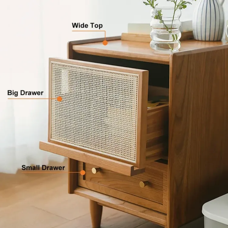 Picture of Avvelo Rattan Nightstand - 2 drawers 