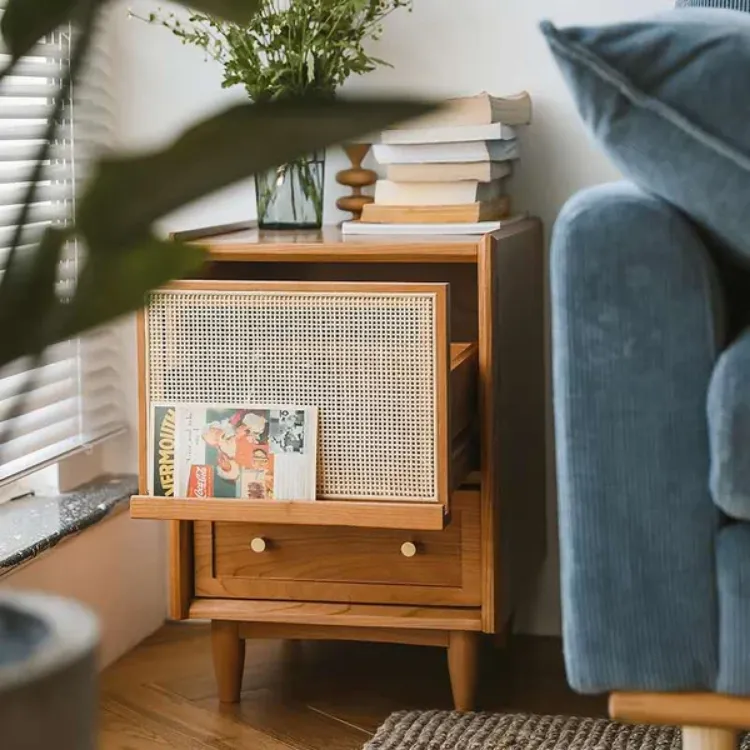 Picture of Avvelo Rattan Nightstand - 2 drawers 