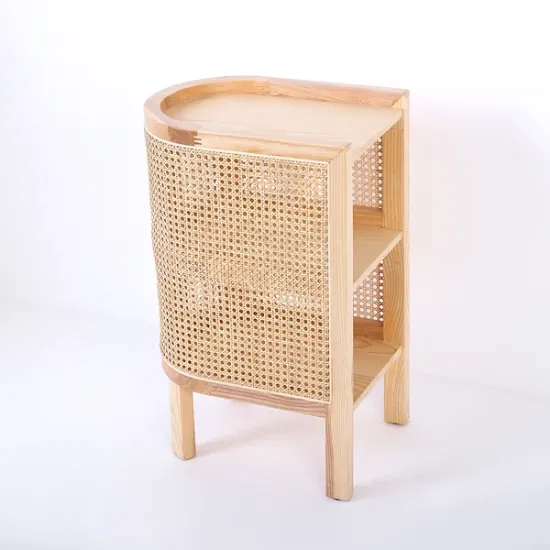 Picture of Klay Rattan Nightstand with natural wood