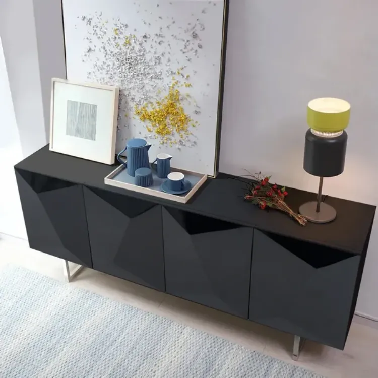 Picture of Venela Modern Sideboard Natural wood with Metal legs 