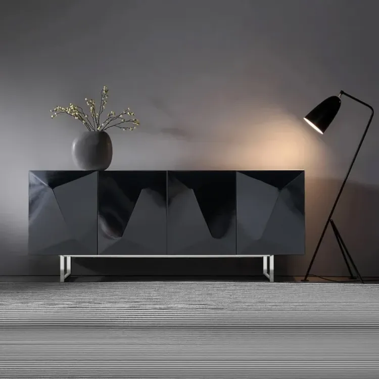 Picture of Venela Modern Sideboard Natural wood with Metal legs 