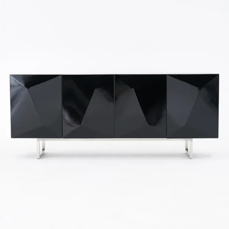 Picture of Venela Modern Sideboard Natural wood with Metal legs 