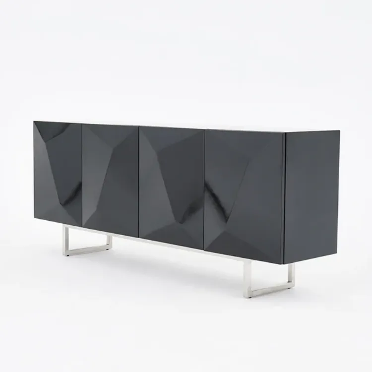 Picture of Venela Modern Sideboard Natural wood with Metal legs 