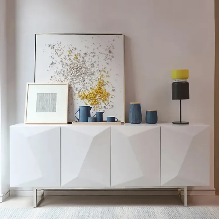 Picture of Venela Modern Sideboard Natural wood with Metal legs 