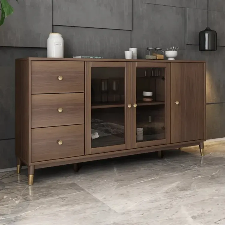 Picture of Atacha Modern Sideboard Natural wood with drawers and shelves 