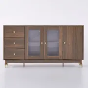 Picture of Atacha Modern Sideboard Natural wood with drawers and shelves 