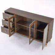 Picture of Atacha Modern Sideboard Natural wood with drawers and shelves 