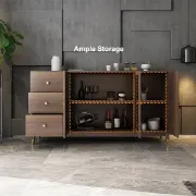 Picture of Atacha Modern Sideboard Natural wood with drawers and shelves 