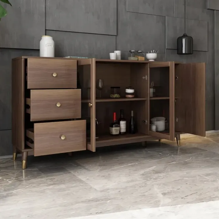 Picture of Atacha Modern Sideboard Natural wood with drawers and shelves 