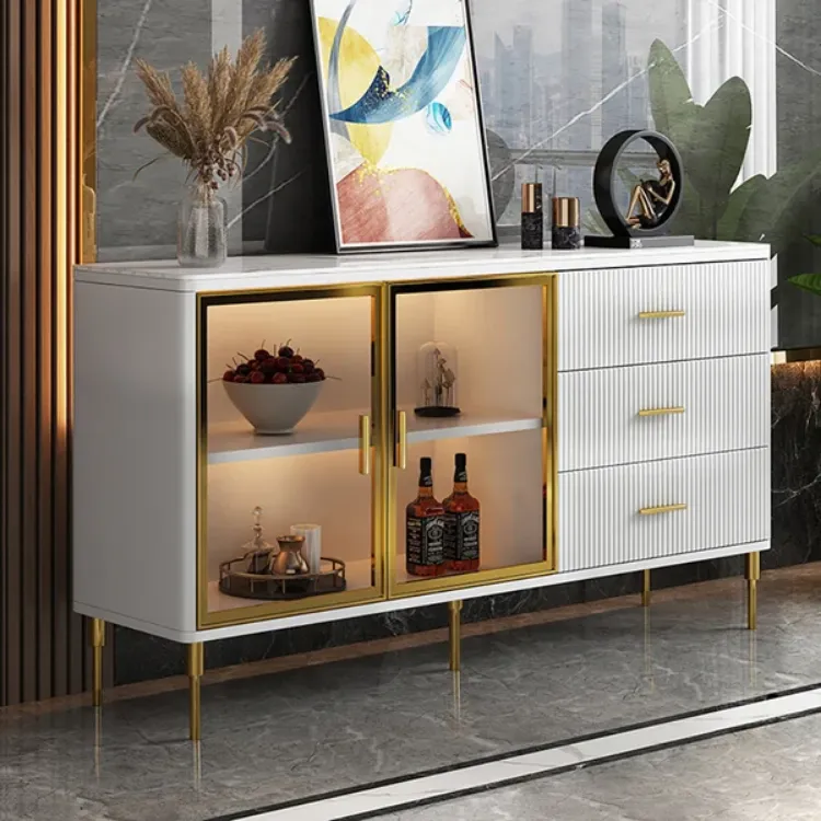 Picture of Klamf Sideboard Natural wood with Metal legs 