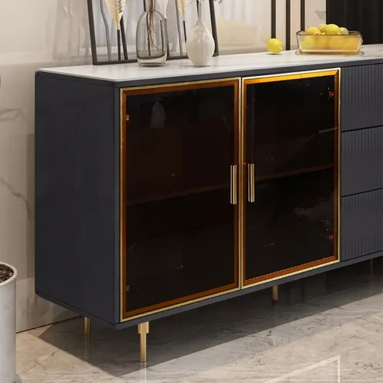 Picture of Klamf Sideboard Natural wood with Metal legs 