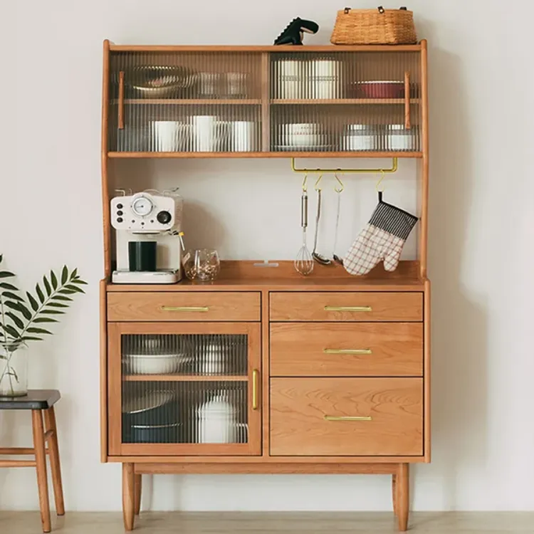 Picture of Clays Sideboard Natural wood with drawers and shelves