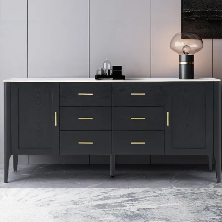 Picture of Lisco Modern Black Sideboard with drawers and doors 