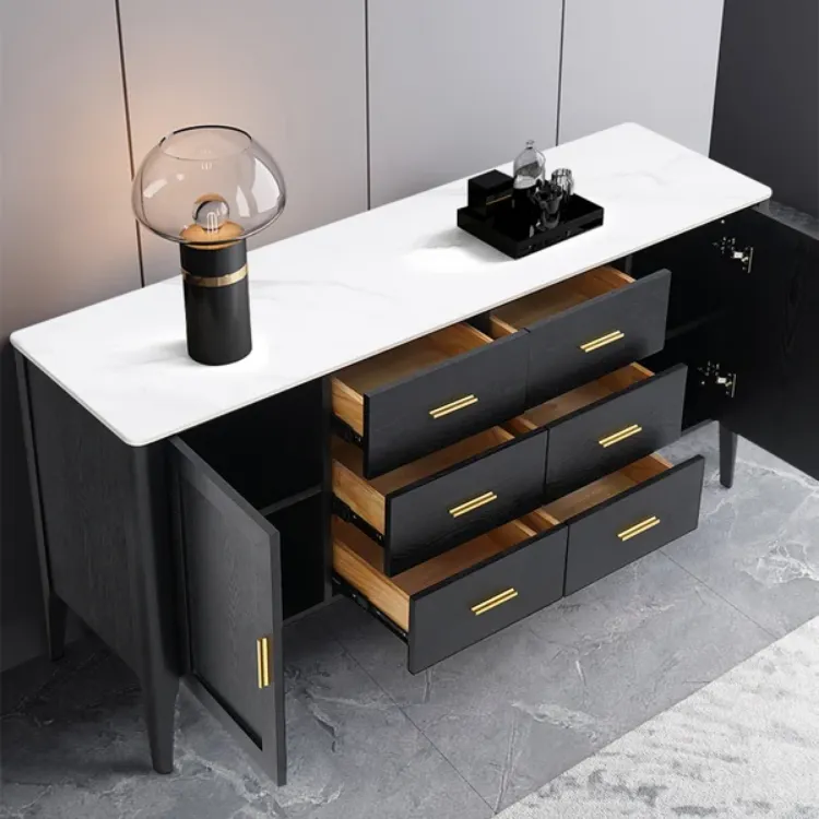 Picture of Lisco Modern Black Sideboard with drawers and doors 