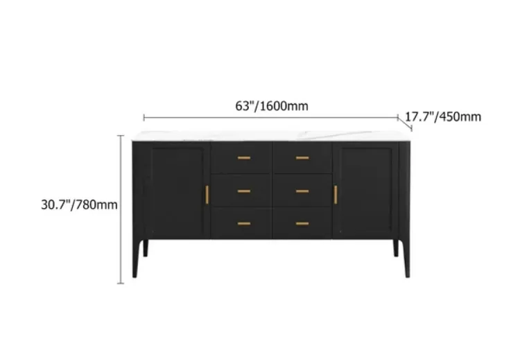 Picture of Lisco Modern Black Sideboard with drawers and doors 