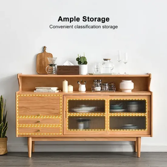 Picture of Crase Mid-century and Modern Natural wood Sideboard 