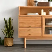 Picture of Crase Mid-century and Modern Natural wood Sideboard 