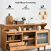 Picture of Crase Mid-century and Modern Natural wood Sideboard 