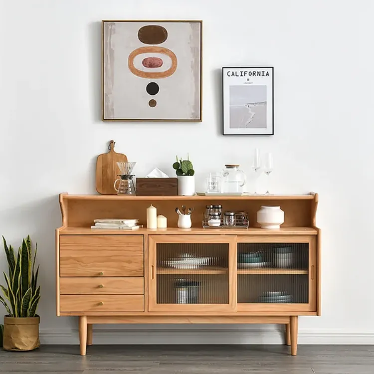 Picture of Crase Mid-century and Modern Natural wood Sideboard 