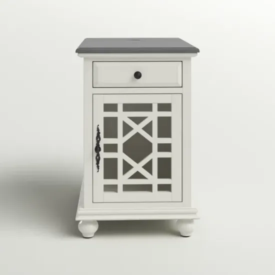 Picture of Ahmara Side table natural wood with storage
