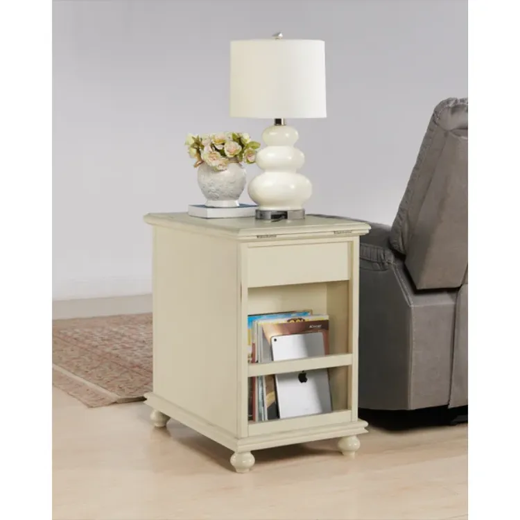 Picture of Ahmara Side table natural wood with storage 