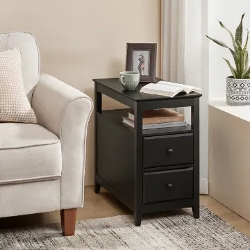 Show details for Andru Modern Side table - Natural Wood Picture of Andru Modern Side table - Natural Wood