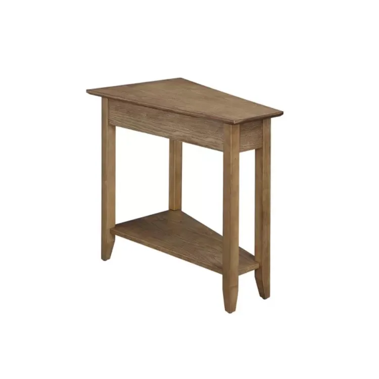 صورة طاولة جانبية خشب طبيعي -إيكت