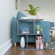 صورة طاولة جانبية خشب طبيعي كايلي - 4 أرفف