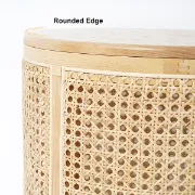 Picture of Hacki Natural Wood and Rattan Side table