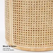 Picture of Hacki Natural Wood and Rattan Side table