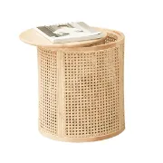 Picture of Hacki Natural Wood and Rattan Side table