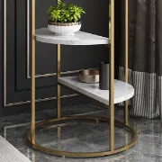 صورة طاولة جانبية معدن-روشية 3 أرفف