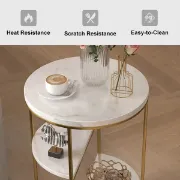 صورة طاولة جانبية معدن-روشية 3 أرفف