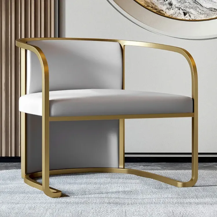 Picture of Louis Modern Metal chair and leather