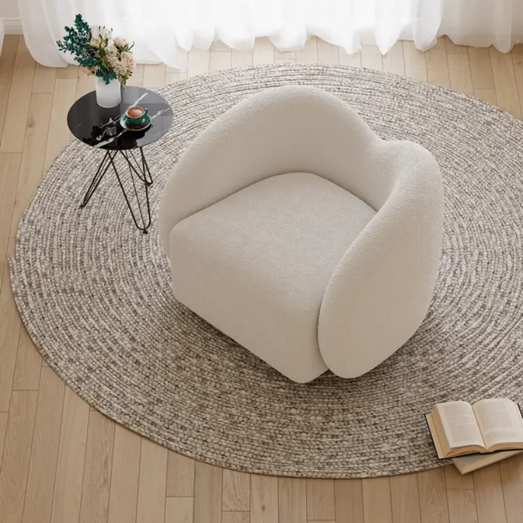 Picture of LouiseModern White Swivel Arm Chair 