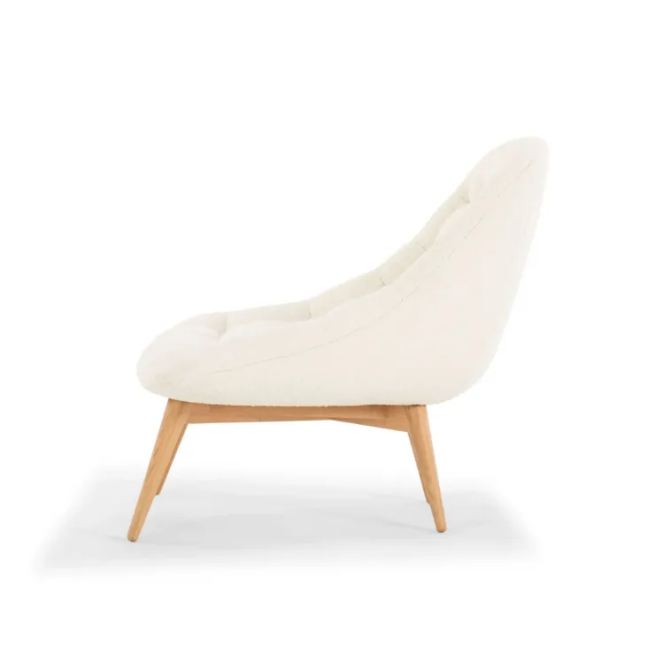 Elton Upholstered Natural wood chair 