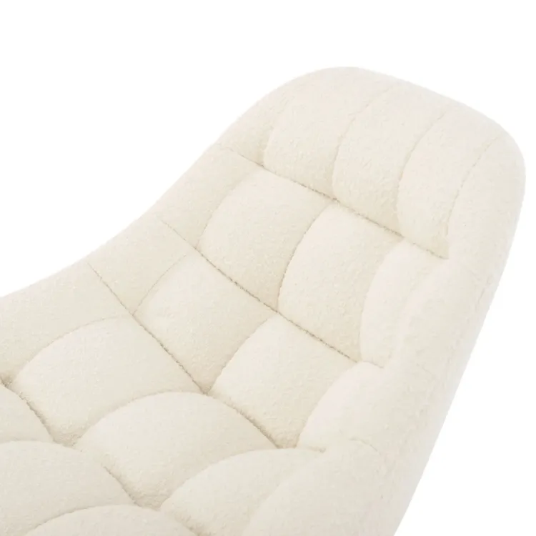 Elton Upholstered Natural wood chair white