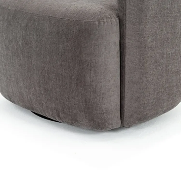 Picture of Lamoda Natural wood upholstered chair with 360 degree swivel base 