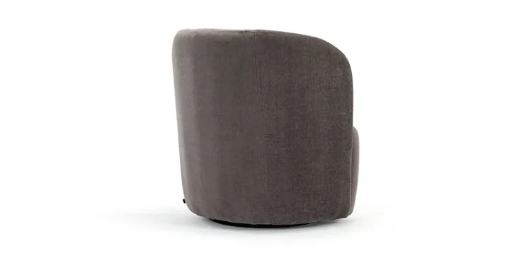 Picture of Lamoda Natural wood upholstered chair with 360 degree swivel base 