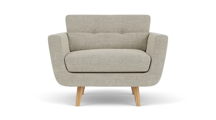 Picture of Natural wood upholstered chair - VERA