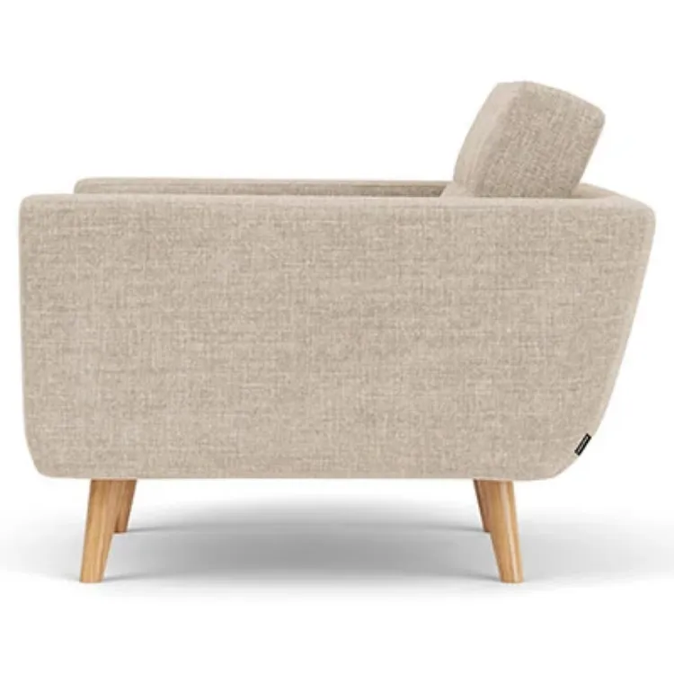 Picture of Natural wood upholstered chair - VERA