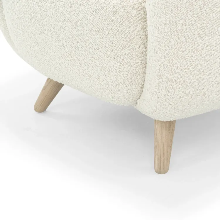 Picture of Fluffy Natural wood Armchair 